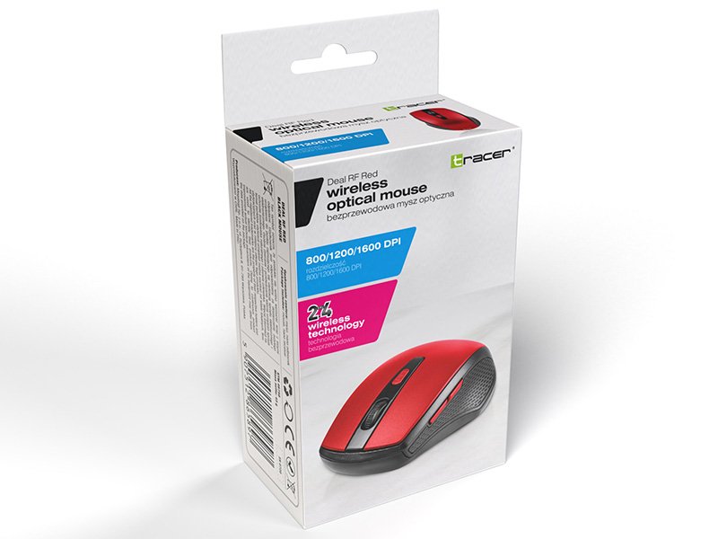 Tracer Ratón Inalámbrico Deal Rf Nano Rojo