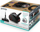 Aspirador Gorenje Vce21sfbkr  Con  Bolsa, Potencia 850 W, Radio De Trabajo 8 M, Negro