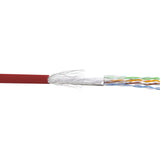 Cable De Red Inline Sf/Utp Cat.5e Awg26 Cca Pvc Rojo 100m