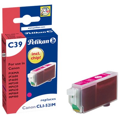 Tinta Pelikan Canon C39 Cli521 Ma Magenta Compatible