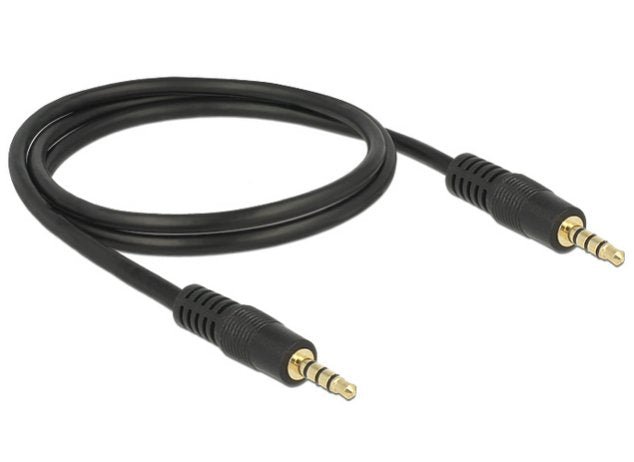 Delock Cable Stereo Jack 3.5 Mm 4 Pin Male  Male 1 M