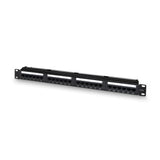 Aisens Patch Panel 24 Puertos Rj45 Cat.6 Utp - 19" 1u Dual Idc Con Gestion De Cables - Negro