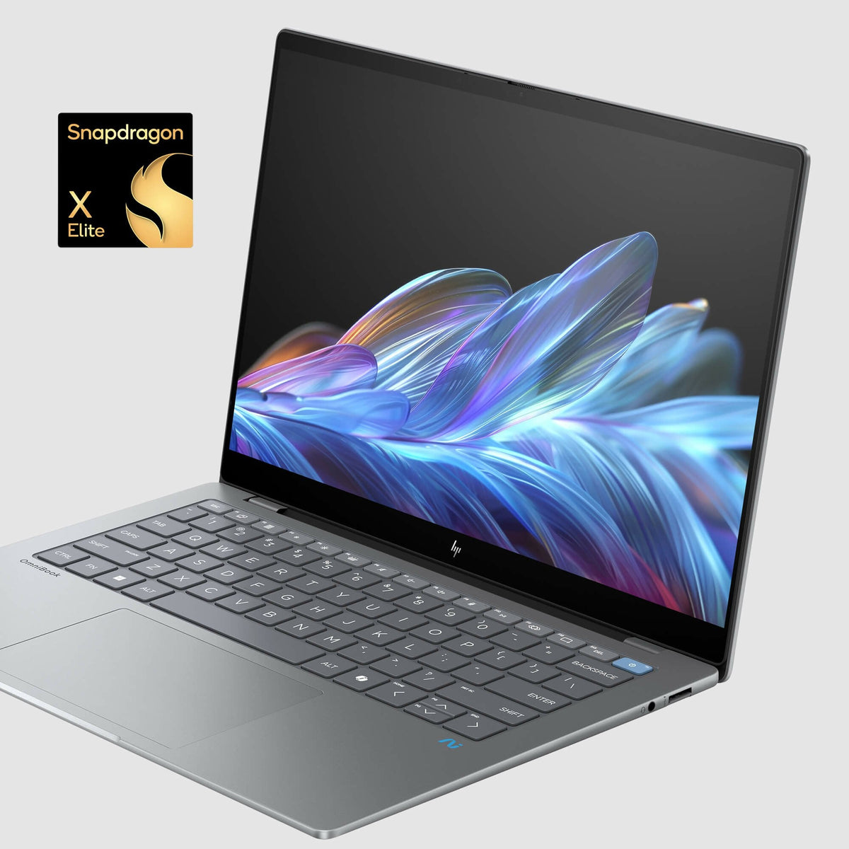 Portátil Hp Omnibook X 14-Fe0000ns Copilot+Pc, Snapdragon X Elite X1e-78-100, 16gb, 1tb Ssd, 14", W11 - Plata