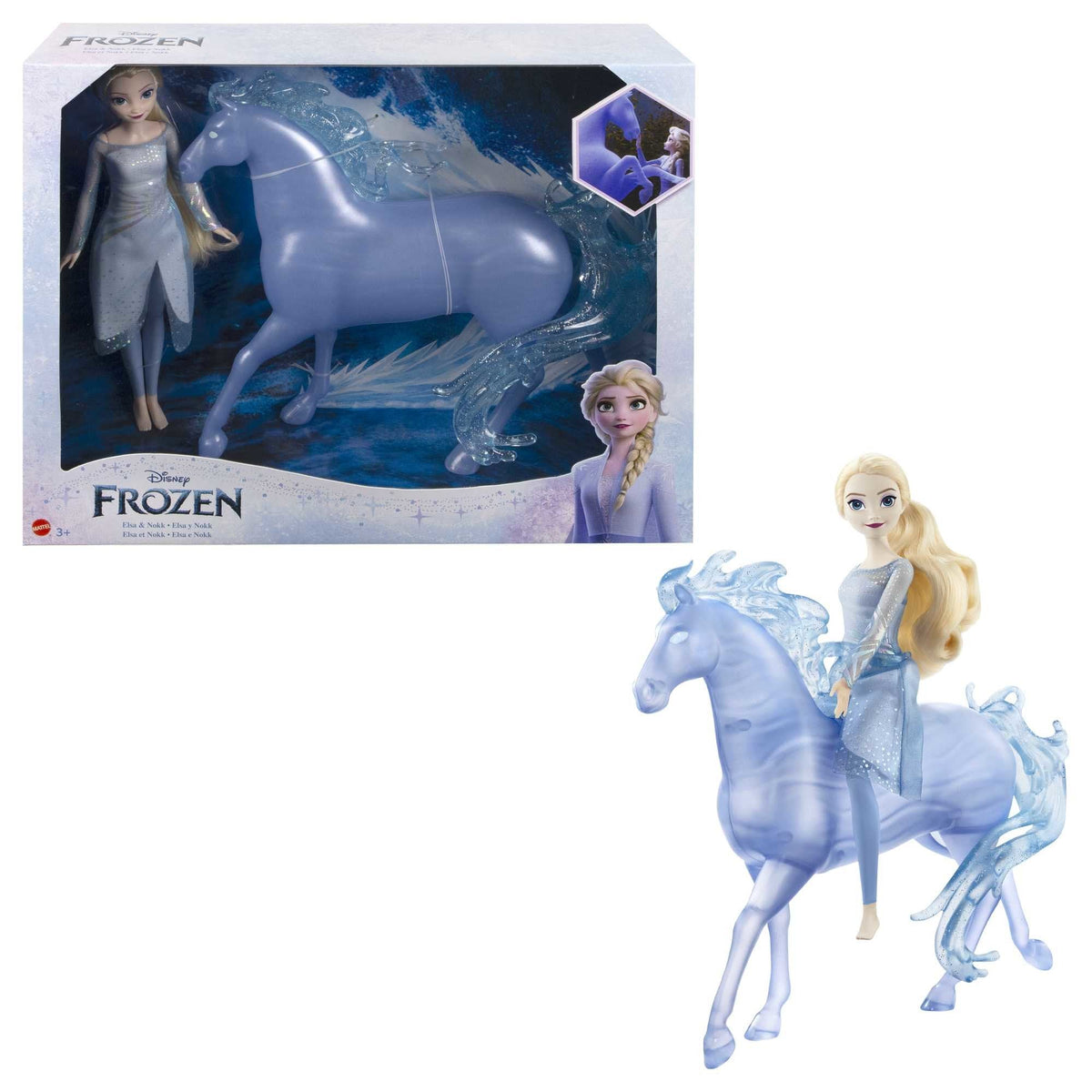 Muñeca Mattel Disney Frozen Elsa Y Nokk Hlw58