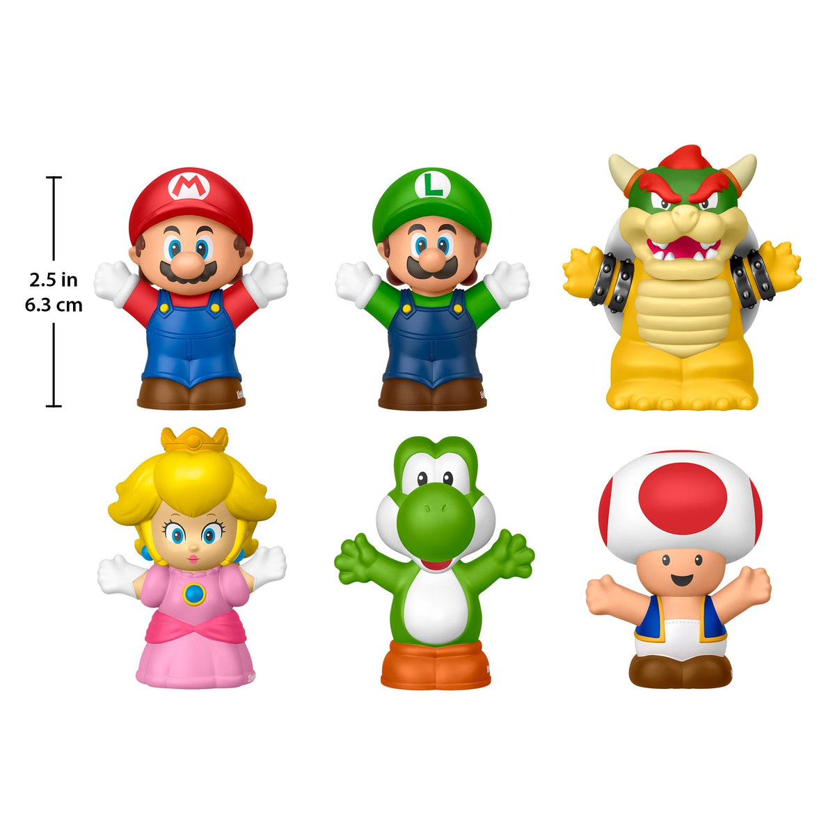 Blister 6 Figuras Super Mario Bros Little People