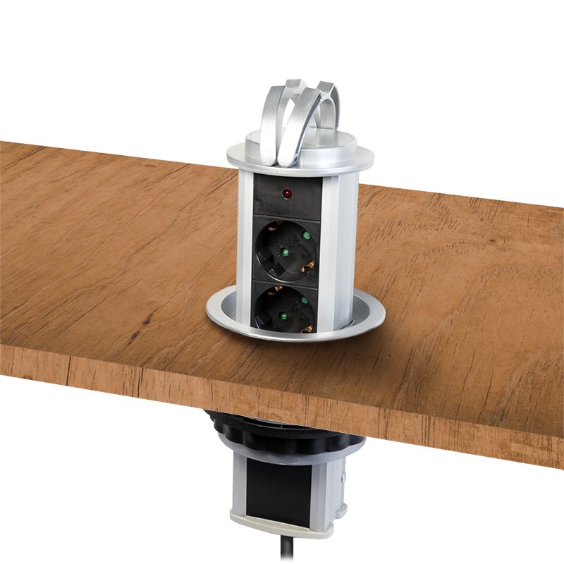 Regleta De Mesa Retractil 3 Tomas 1.8m Logilink Pl Schukox3/Ã 10cm Lps235a