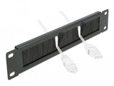 Delock 10 Cepillo Gestión Cable 1 U Negro