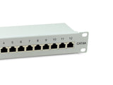 Equip Patchpanel 12x Rj45 Cat6a 10" Ftp 1he Premium Gris Claro