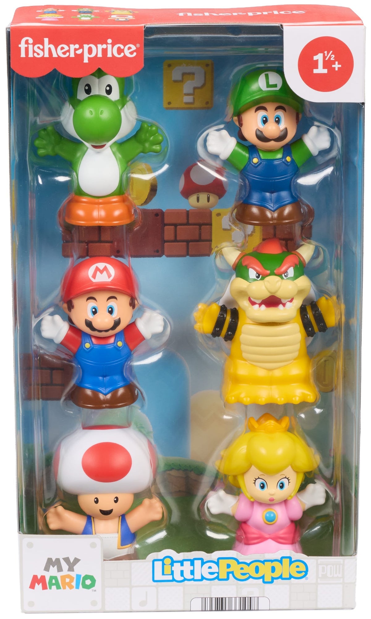 Blister 6 Figuras Super Mario Bros Little People