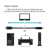 EAN 8719214470838 - CLUB3D CAC-1524 cable USB USB 3.1 Gen2 Type C USB B Negro imagen 4