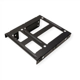 Roline Montageadapter, 3,5 Zoll Rahmen Fr 2x 2.5 Hdd Ssd, Metall, Schwarz