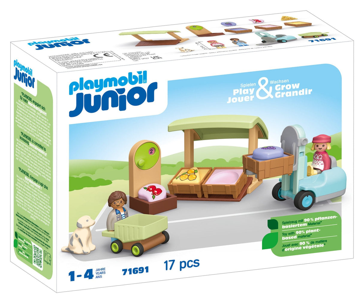 Playmobil Junior Puesto Ecológico Y Carretilla Elevadora