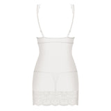 853-Che-2 Chemise Y Tanga Color Blanco Talla (Interno):S/M