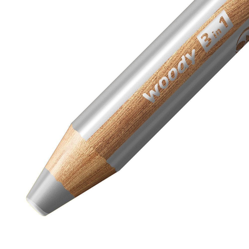 Stabilo Lápices De Colores Woody 3 En 1 Estuche De 5 Plata
