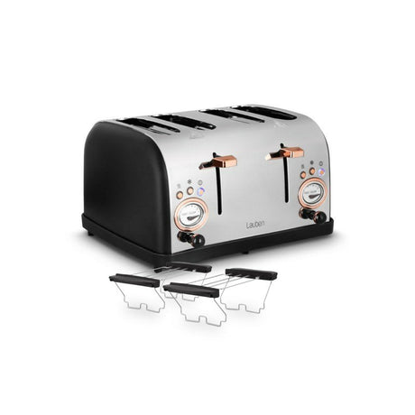 EAN 4260645681033 - Lauben LBN4ST1500BC tostadora 6 4 rebanada(s) 1500 W Negro, Acero inoxidable imagen 2