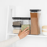 Tarro De Almacenamiento Cuadrado Brabantia Tasty 4x1, Gris Oscuro