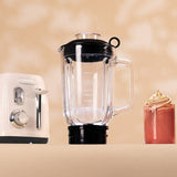 Batidora Cecotec De Vaso Power Black Titanium Retrobeige. 1200w, Jarra De 1.5l, 2 Velocidades, Función Pulse, Cuchillas De Titanio, Motor Copper, Diseño Retro Y Eficiente.