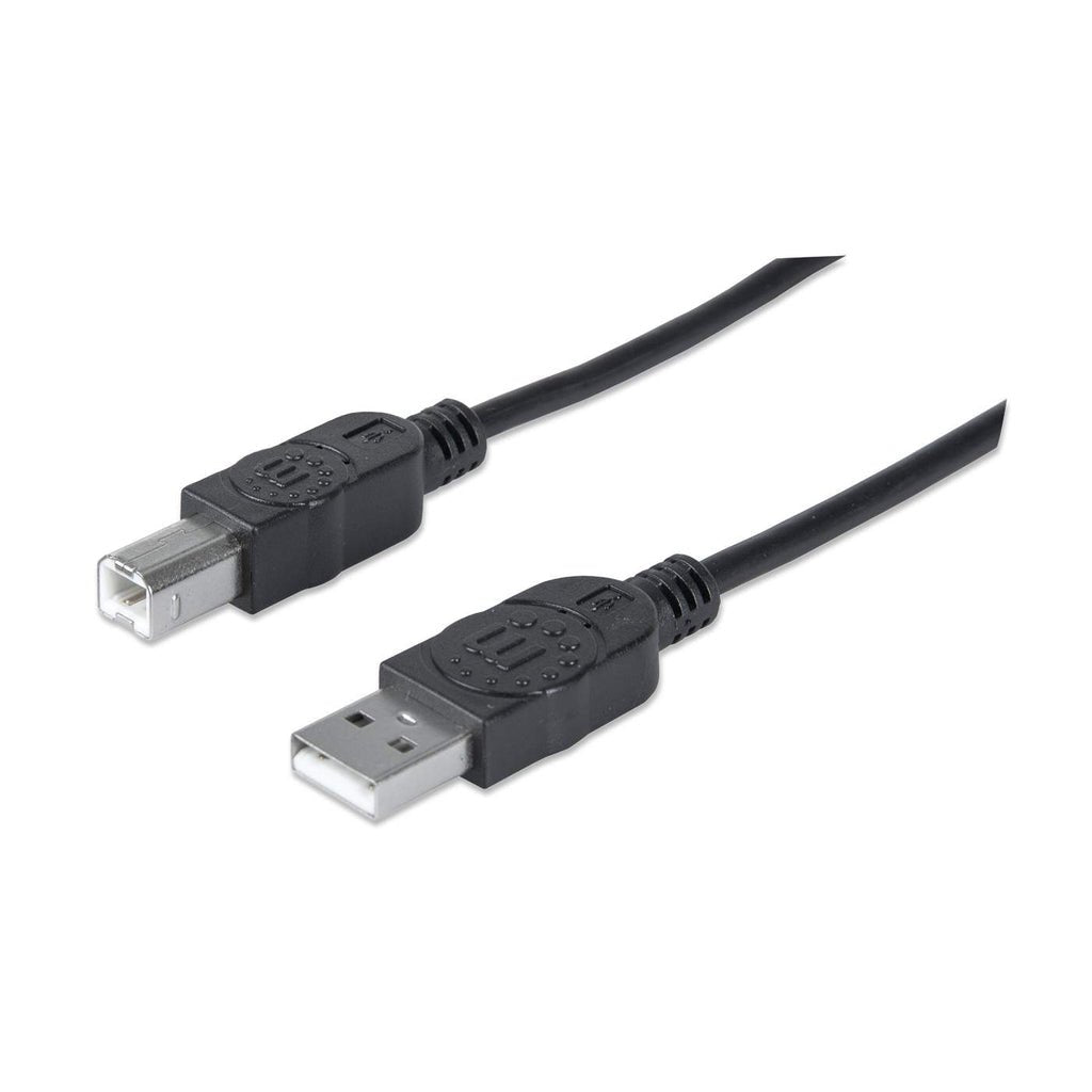 Cable Usb Manhattan Usb A/Usb B 1.8 M Macho/Macho Negro
