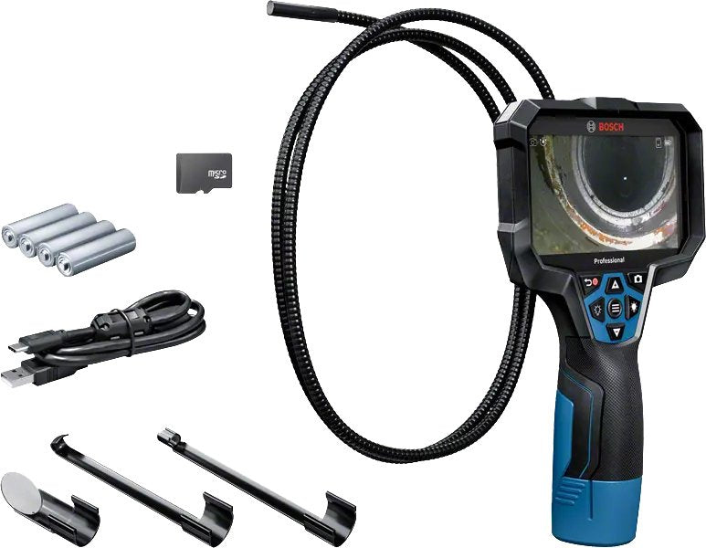 Cámara De Inspección Bosch Professional Gic 12v-5-27 C Professional, 12 Voltios Azul/Negro, Sin Batería Ni Cargador, Funcionamiento Con Batería