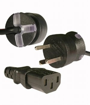 Smartplug Edb-Netkabel Sort  3,0m, Lige Apparatstik M/Jord