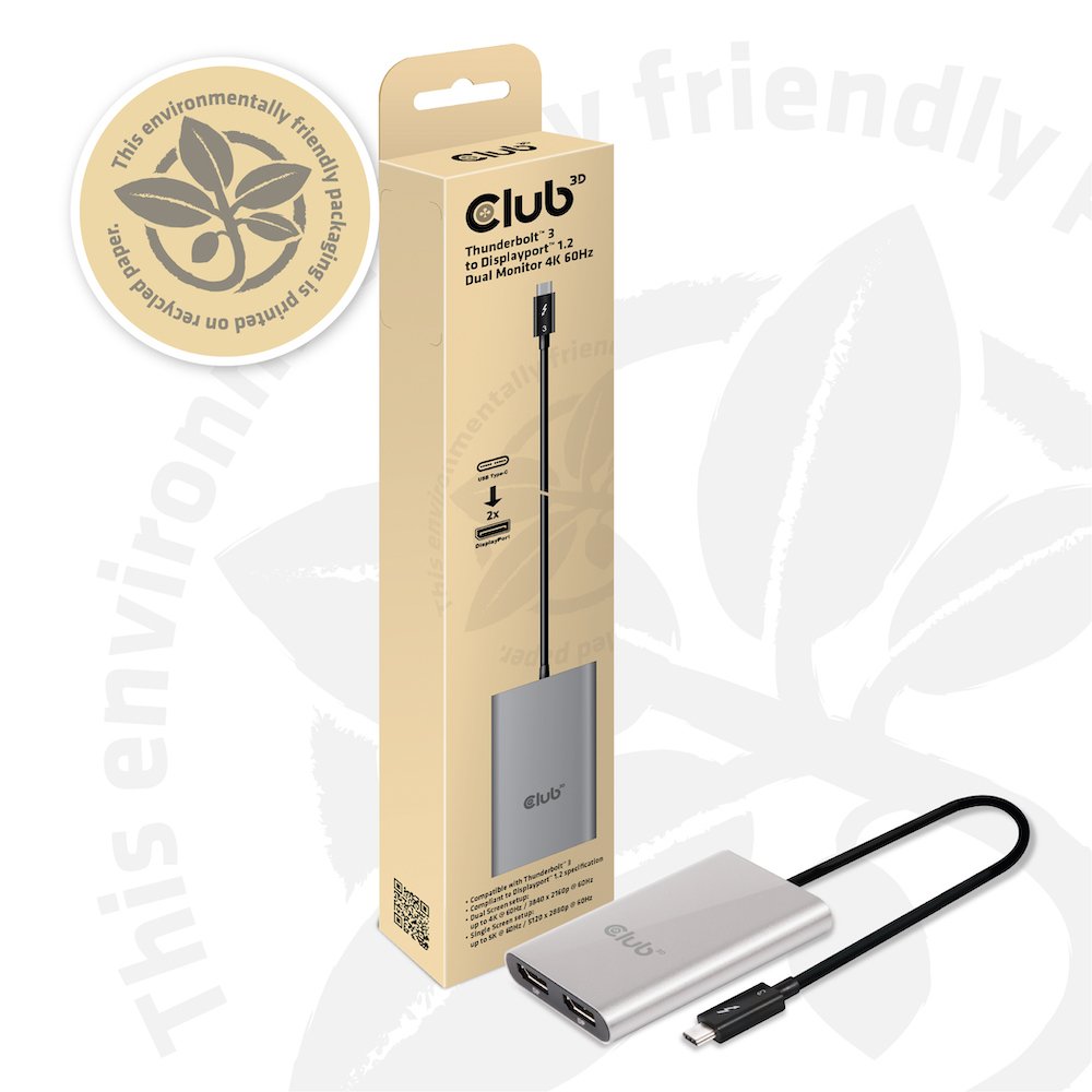EAN 8719214470722 - CLUB3D CSV-1577 divisor de video USB Tipo C 2x DisplayPort imagen 11