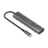 Aisens Usb-C Dock 7 En 1, Usb-C A 1xhdmi, 2xusb-A Usb2.0, 1xusb-A Usb3.0, 1xusb-C Pd 100w, 1xsd, 1xmicro Sd, Gris, 15cm