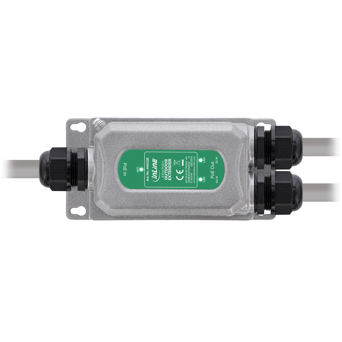 Extensor Poe Gigabit, 90 W, 2 Puertos, Ip67, Ieee 802.3bt  Inline®