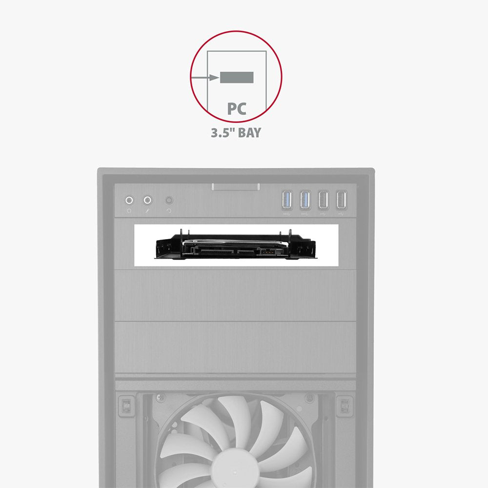 Axagon Rhd-P25, Marco De Aluminio Para 2x 2,5 "Hdd / Ssd Hasta 3,5" Posicion O Tapones Ciegos Pci