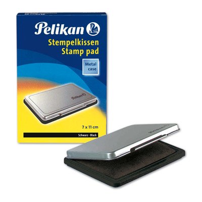 Pelikan Tampon Pelikan N.2 7x11cm - Ideal Para Sellos De Oficina - Tamaño Compacto - Tinta De Alta Calidad - Color Negro