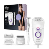 Depiladora Braun Se5825p Silk-Epil Blanca, Con Cable