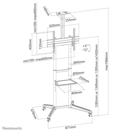EAN 8717371449285 - Neomounts FL50-550BL1 soporte para pantalla de señalización 177,8 cm (70") Negro imagen 20