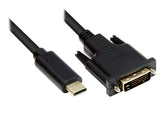 Good Connections Adaptercable Usb-C An Dvi 24+1 Schw. 2m