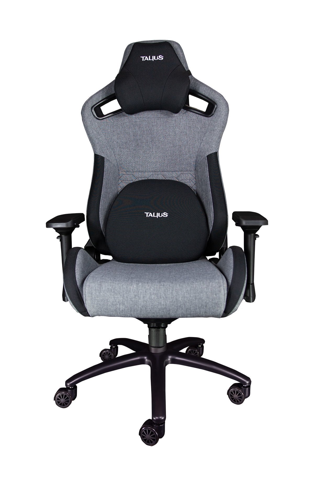 Talius Silla Raptor Gaming Negra/Gris 4d, Frog, Base Metal, Ruedas Nylon, Hasta 170kg