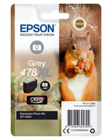 Tinta Epson Squirrel Singlepack Grey 478xl Claria Photo Hd Ink C13t04f64010