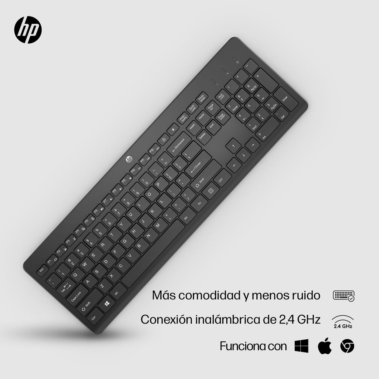 EAN 0195908430087 - HP 230 Wireless Keyboard teclado Universal RF inalámbrico Negro imagen 2