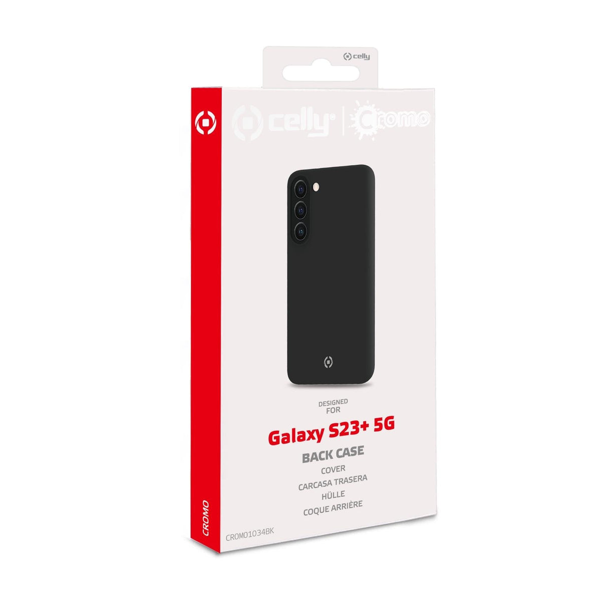 Celly Cromo Funda Para Galaxy S23+ 5g  (6.6") Negro