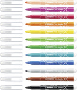 Stabilo Trio Jumbo - Rotulador - No Permanente - Varios Colores - 3 Mm - Extragross (Paquete De 12)