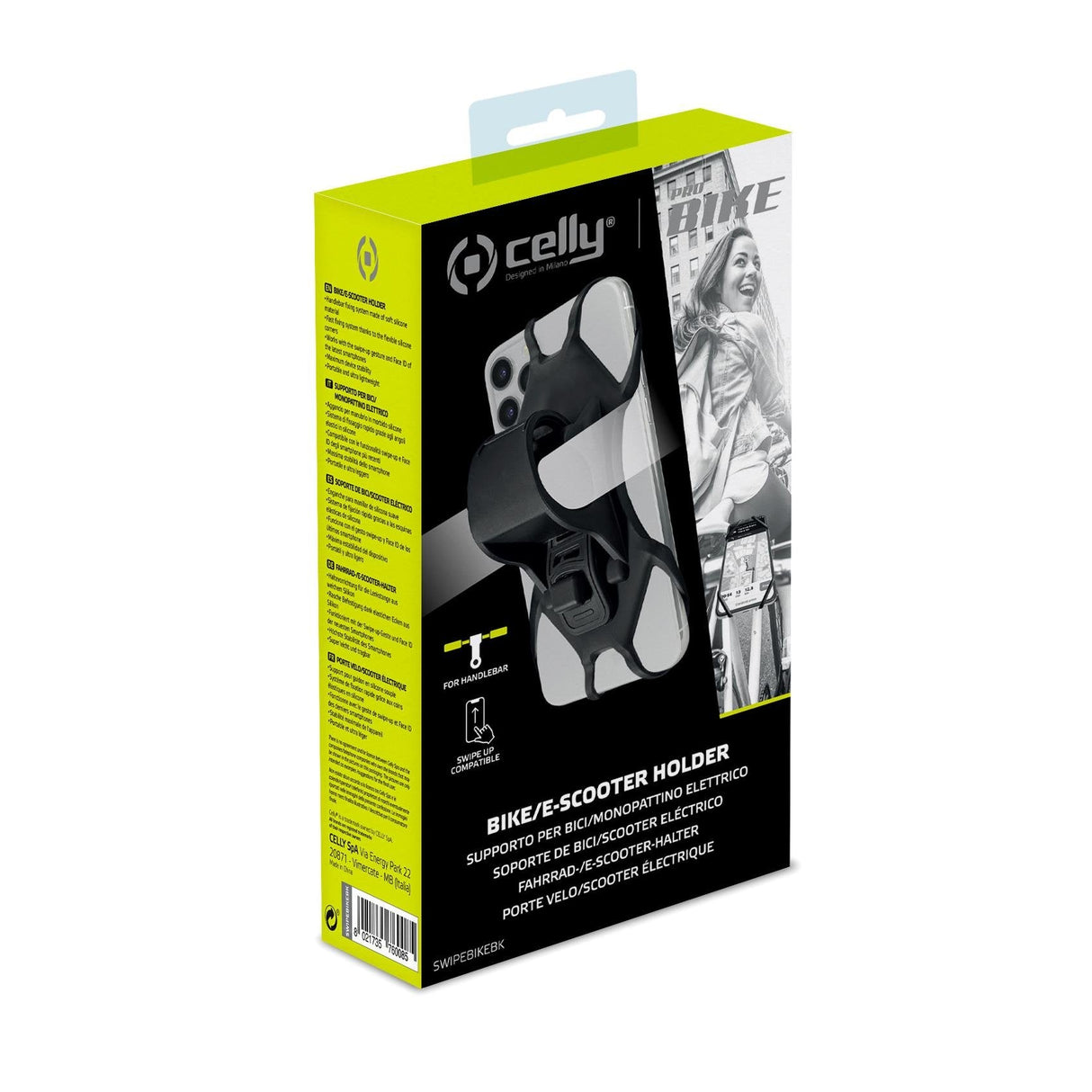 EAN 8021735760085 - Celly Swipe Bike Soporte pasivo Teléfono móvil/smartphone Negro imagen 5