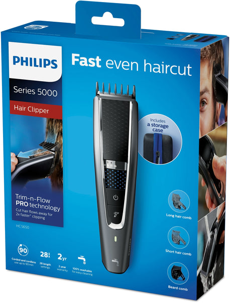 EAN 8710103897866 - Philips 5000 series HC5650/15 cortadora de pelo y maquinilla Negro, Plata 28 Ión de litio imagen 3
