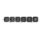 Regleta De Enchufes De 4 Vías Logilink, 4xcee 7/3 + 2xusb-A, 1,5 M