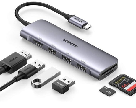 EAN 6941876212620 - Ugreen 20956A hub de interfaz USB Tipo C 5000 Mbit/s Plata imagen 4