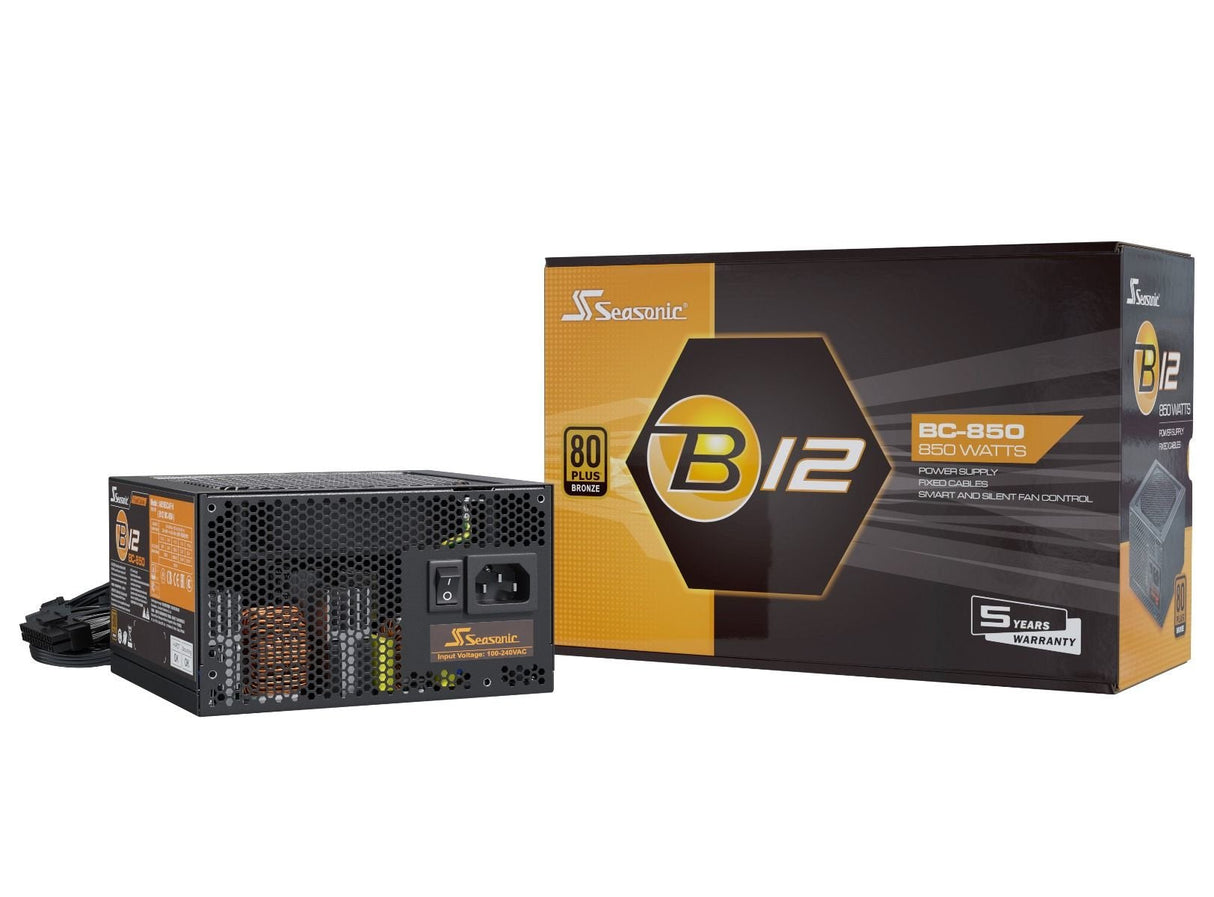 Fuente De Alimentacion Seasonic Atx 850w B12 Bc 850 80 Bronze No Modular Vent 120mm