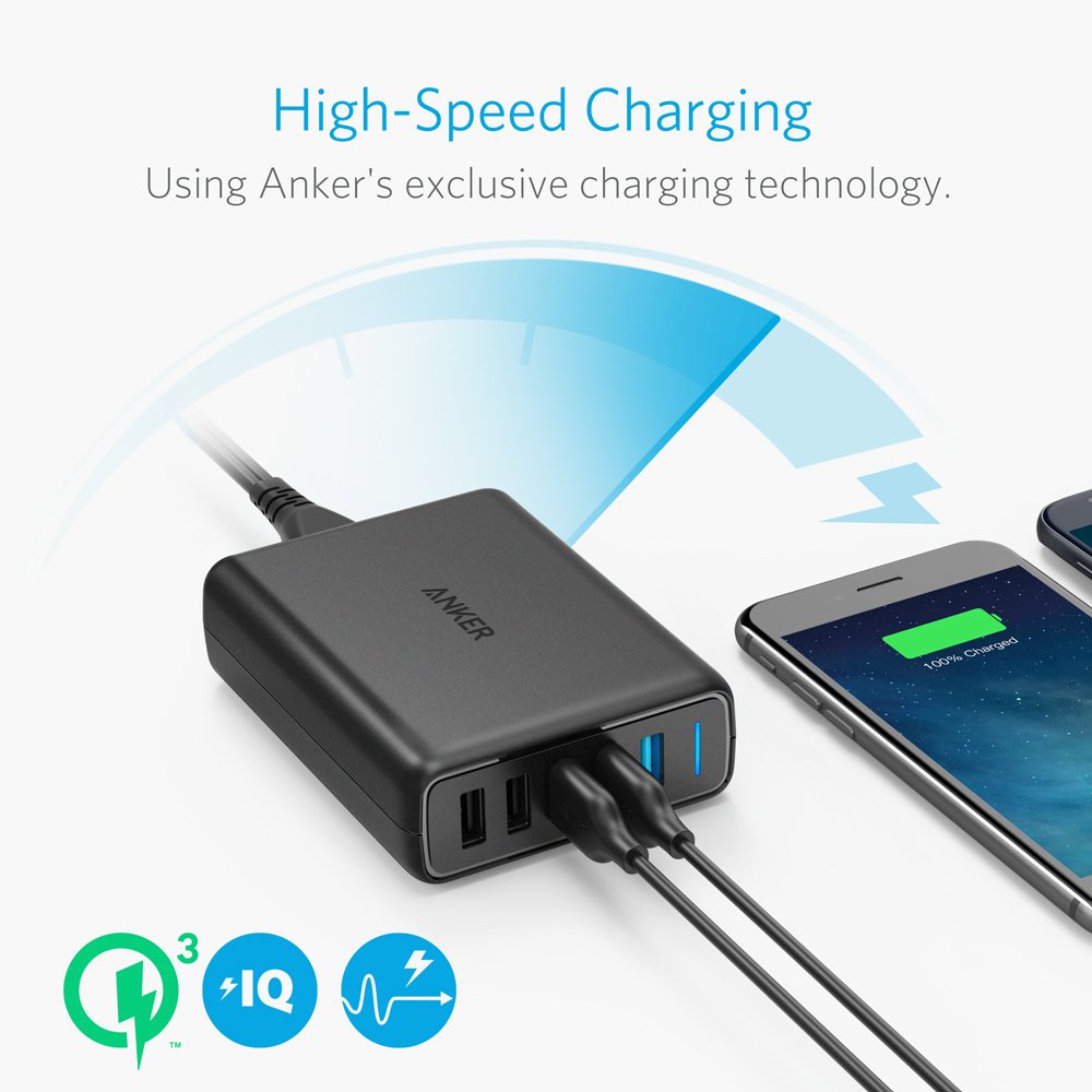 EAN 0848061018424 - Anker PowerPort Speed 5 Universal Negro Corriente alterna Interior imagen 2