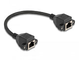 Delock 80197 Cable De Extensión Rj50 Hembra A Hembra S/Ftp 0,25 M Negro