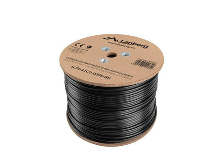 EAN 5901969421842 - Lanberg LCF5-21CU-0305-BK cable de red Negro 305 m Cat5e F/UTP (FTP) imagen 1