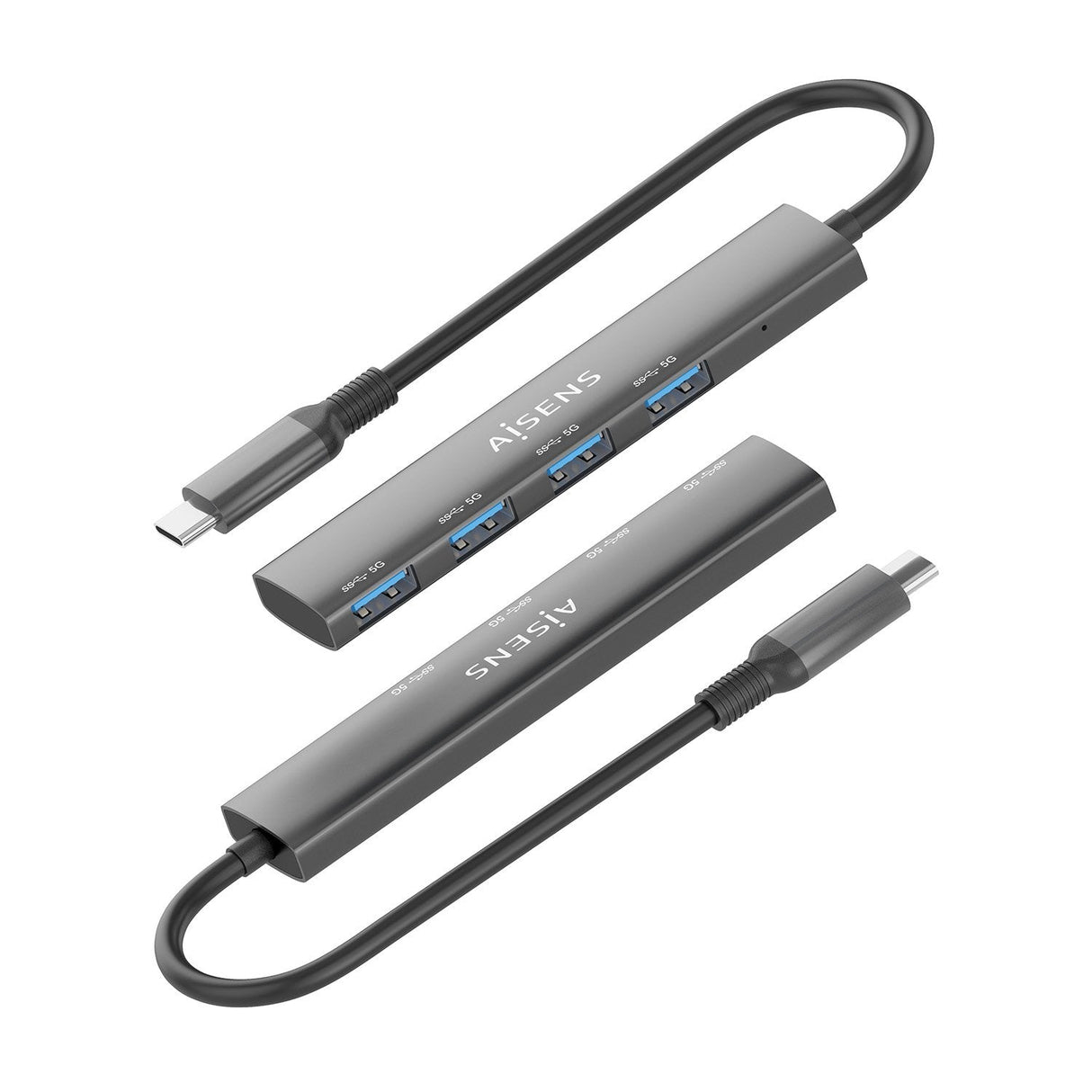 Aisens Hub Usb 3.1 Usb-C, Usb-C/M-4xtipo A/H, Gris, 15cm