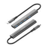 Aisens Hub Usb 3.1 Usb-C, Usb-C/M-4xtipo A/H, Gris, 15cm
