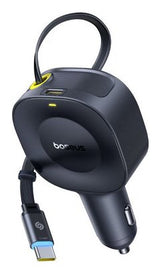 Primetrip Vr2 Car Charger With Retractable Cable C+C 30w Cosmic Black