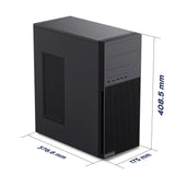 Caja Atx Unykach Aero C360 Cpu Max 145mm Gpu Max 310mm F.A 500w Cristal Templado Negro