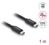 Delock Koaxiales Usb 40 Gbps Cable Usb Pd 3.1 240 W 1 M